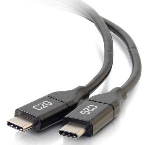 C2G 3m (10ft) USB C Cable - USB 2.0 (5A) - M/M USB Type C Cable - Black - Image 1