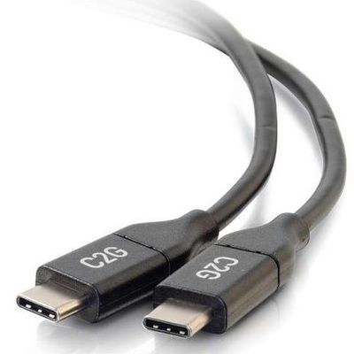 C2G 3m (10ft) USB C Cable - USB 2.0 (5A) - M/M USB Type C Cable - Black