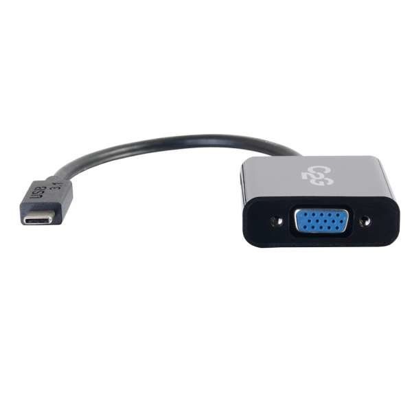 C2G USB 3.1 USB Type C to VGA Adapter - USB C to VGA Black - Image 1