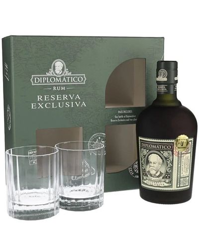 Diplomatico Reserva Exclusiva Rum 2 Glasses Gift Set