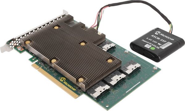 Microchip Technology SmartRAID 3258Up-32i/e RAID controller PCI Express x16 4.0 24 Gbit/s