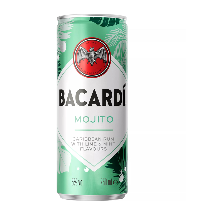 Bacardi Mojito Premixed Cocktail Can Multipack, 12 x 250 ml - Image 1