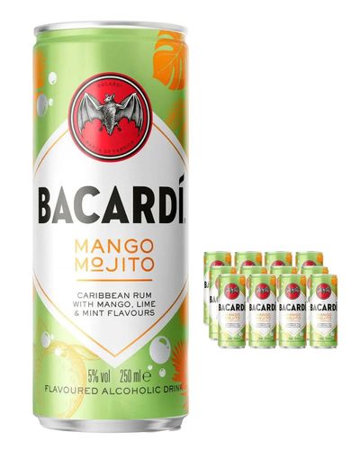 Bacardi Mango Mojito Premixed Can Multipack, 12 x 250 ml - Thumbnail 2
