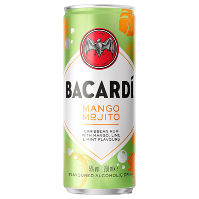Bacardi Mango Mojito Premixed Can Multipack, 12 x 250 ml