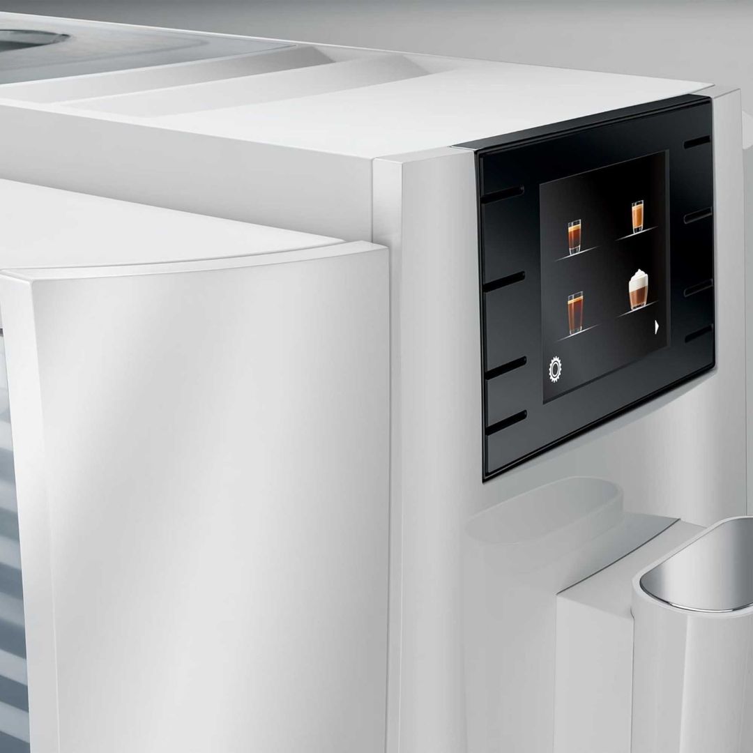 JURA E8 Smart Bean to Cup Coffee Machine - Piano White, White - Image 1