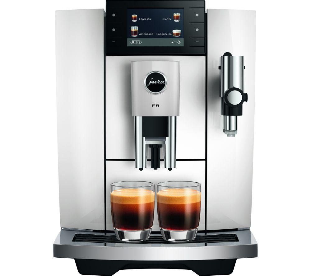 Jura E8 Freestanding Coffee Machine 15841 Piano White - Image 1