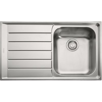 Franke NEX211 LHD Neptune Single Bowl Sink Left Hand Drainer - STAINLESS STEEL