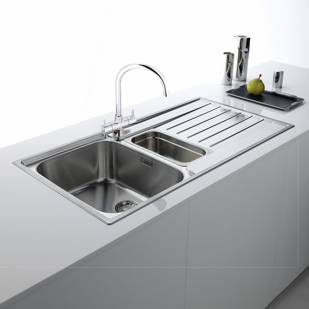 Franke Argos 651 1.5 Bowl Inset Chrome Stainless Steel Kitchen Sink - Image 1