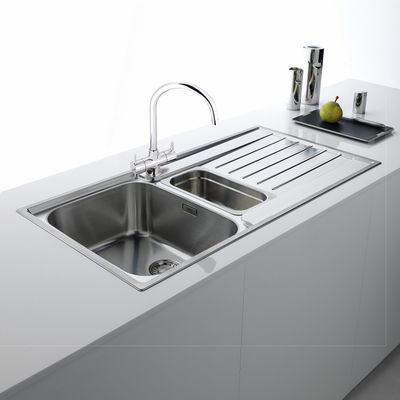 Franke Argos 651 1.5 Bowl Inset Chrome Stainless Steel Kitchen Sink