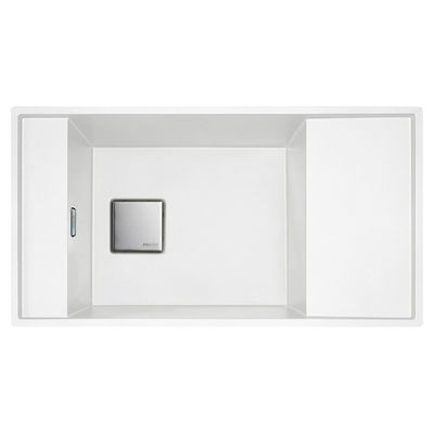Franke FSG111 PW Fresno Fragranite Single Bowl Undermount Sink - WHITE
