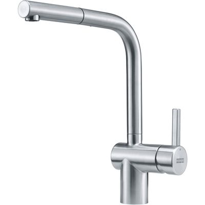 Franke Atlas Neo Single Lever Pull Out Monobloc Kitchen Mixer Tap - Steel