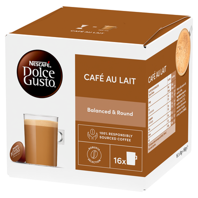 Nescafé Dolce Gusto Café Au Lait Coffee Pods x16 (16 Servings)