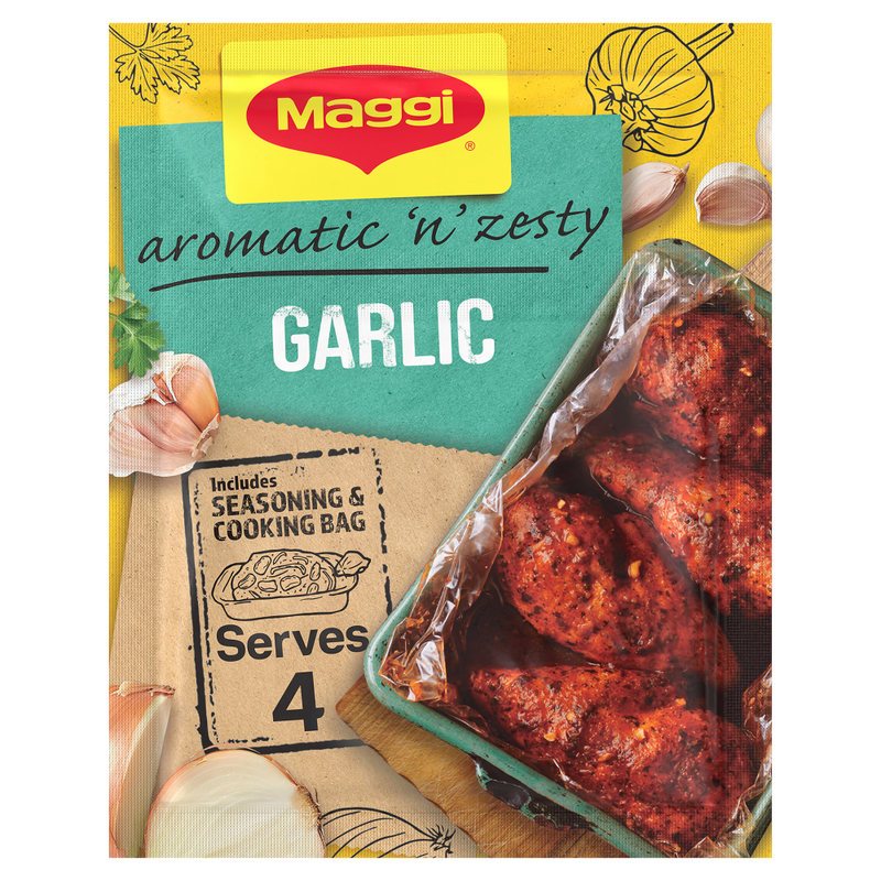 Maggi Juicy Aromatic Garlic Chicken Herbs and Spices Recipe Mix 30g - Image 1