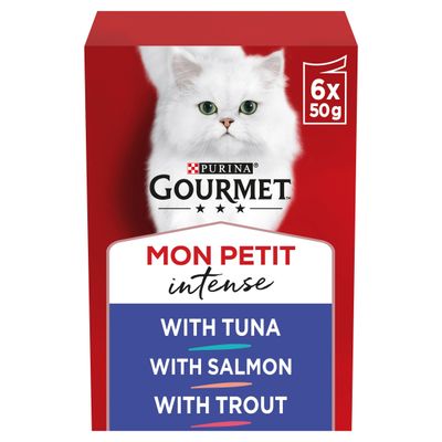 GOURMET Mon Petit Fish Variety Tuna, Salmon, Trout Wet Cat Food 6x50g - Thumbnail 2