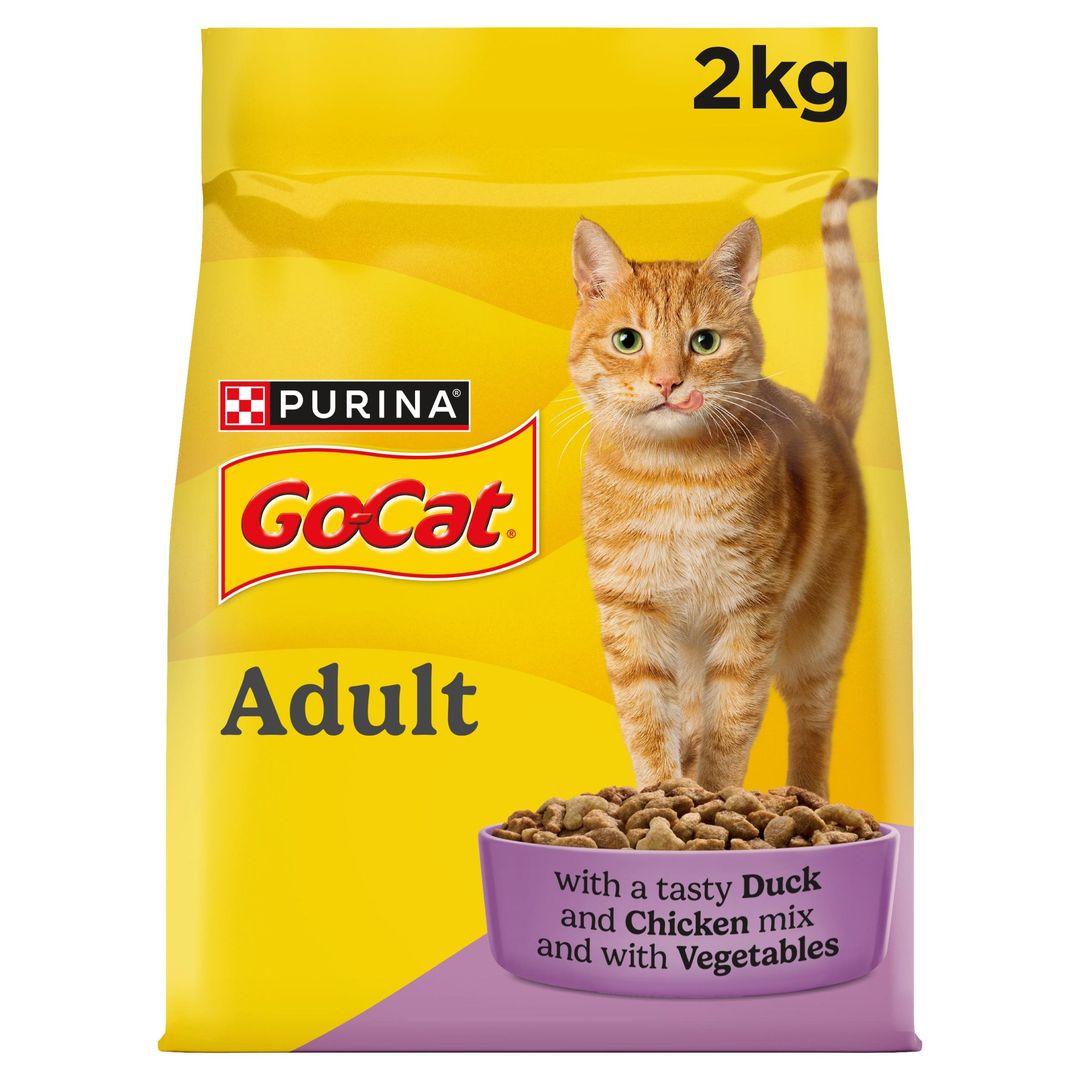 GO-CAT Chicken and Duck Dry Cat Food 2kg - Image 1