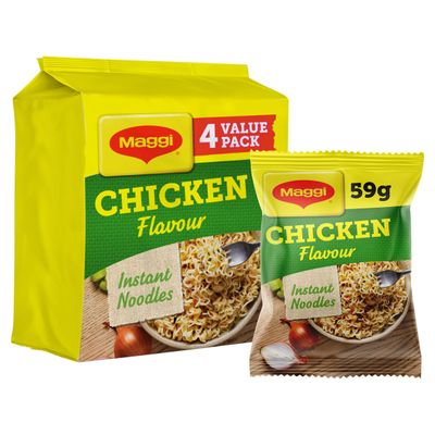 Maggi 3 Minute Chicken Flavour Noodles Multipack 4x59g