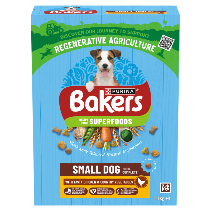 BAKERS Superfoods Small Dog Chicken Dry Dog Food 1.1kg - Image 1