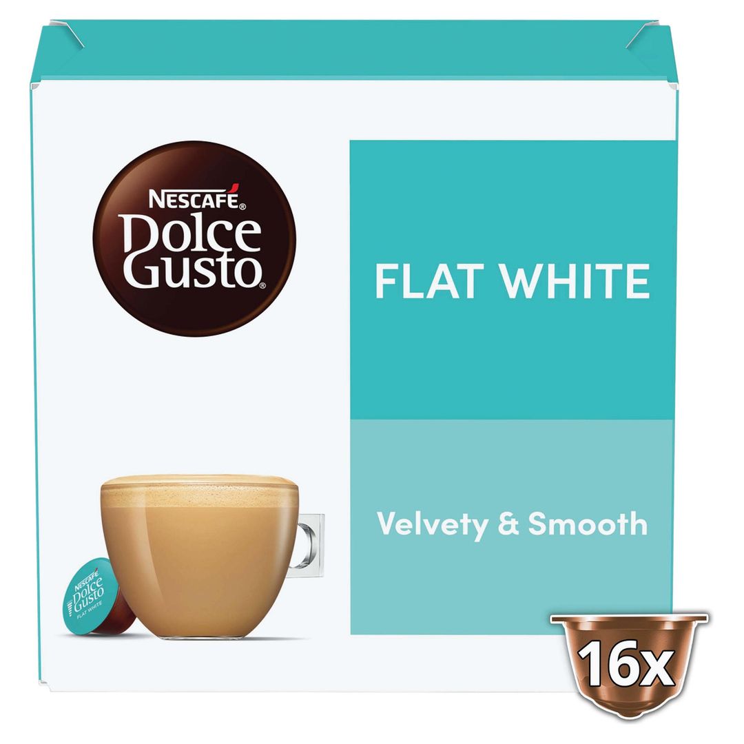 Nescafé Dolce Gusto Flat White Coffee Pods x16 (16 Servings) - Image 1