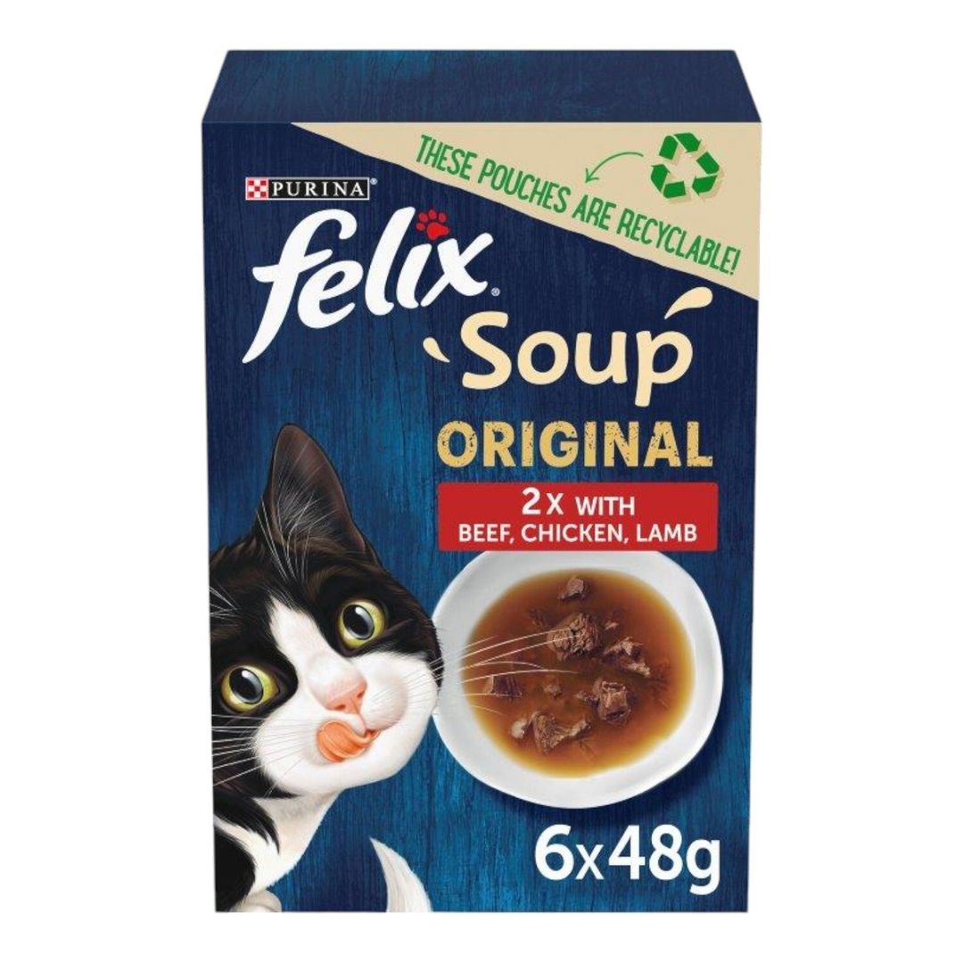 FELIX Soup Time Farm Selection Wet Cat Food 6x48g - Image 1