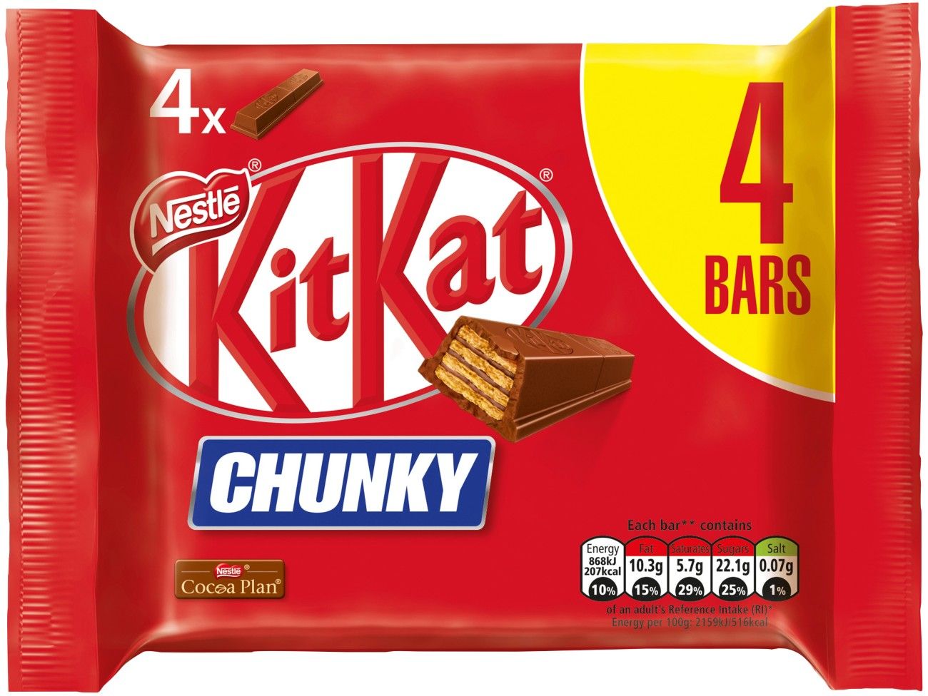 Nestle KitKat Chunky 4 Pk 160g - Image 1