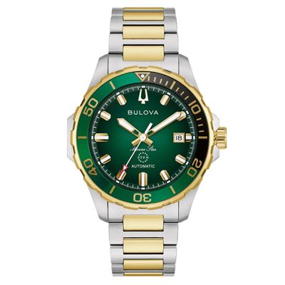 Bulova Marine Star 41mm Stainless Steel and Yellow Gold Plated Automatic Men's Watch