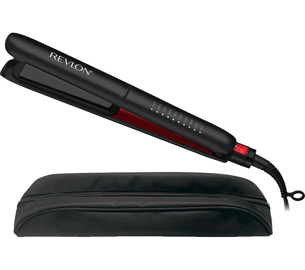 REVLON Smoothstay Hair Straightener - Black, Black - Image 1