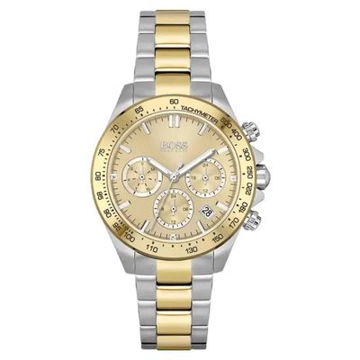 Hugo Boss Ikon 1512960 Men's Chronograph Watch – 44mm Silver Dial Two-Tone Bracelet