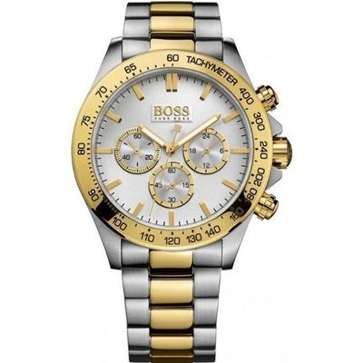 Hugo Boss Ikon 1512960 Men's Chronograph Watch – 44mm Silver Dial Two-Tone Bracelet - Thumbnail 2