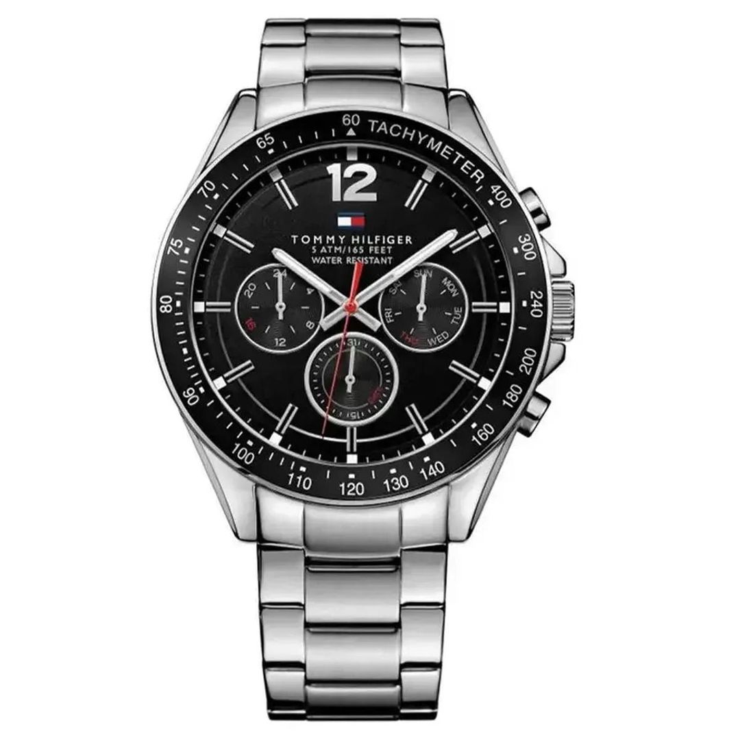 Tommy Hilfiger Luke 1791104 Men's Watch – 46mm Black Dial Stainless Steel - Image 1