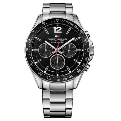 Tommy Hilfiger Luke 1791104 Men's Watch – 46mm Black Dial Stainless Steel