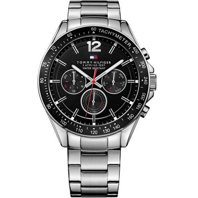 Tommy Hilfiger Luke 1791104 Men's Watch – 46mm Black Dial Stainless Steel - Thumbnail 2