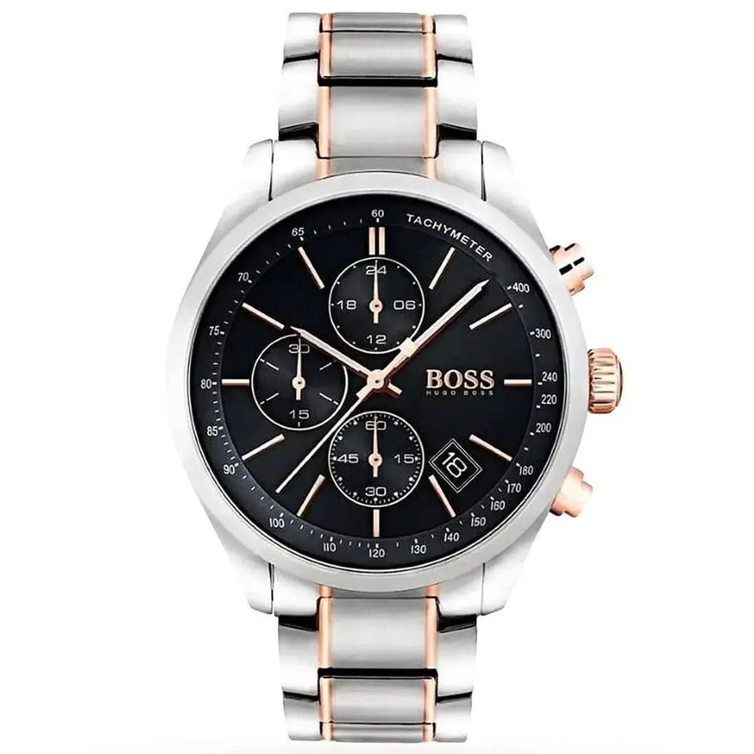 Hugo Boss Grand Prix 1513473 Men's Watch – 44mm Black Dial Stainless Steel - Image 1
