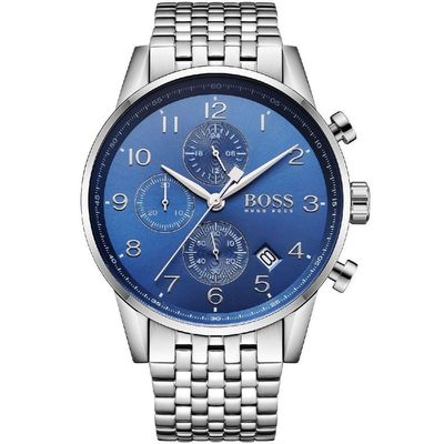 Hugo Boss Navigator 1513498 Men's Watch – 44mm Blue Dial Stainless Steel - Thumbnail 2