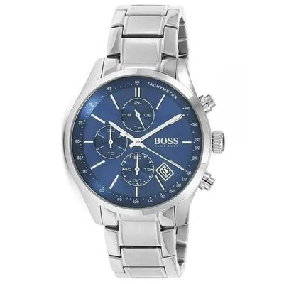 Hugo Boss Grand Prix 1513478 Men's Watch – 44mm Blue Dial Stainless Steel