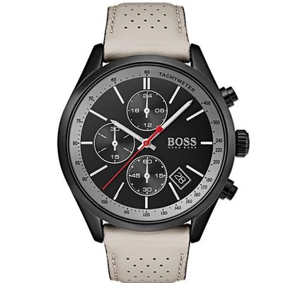 Hugo Boss Grand Prix 1513562 Men's Watch – 44.0mm Black Dial Leather - Thumbnail 2