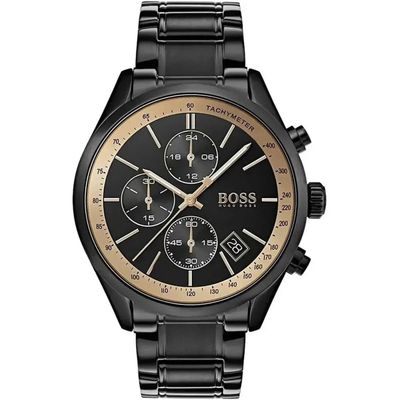 Hugo Boss Grand Prix 1513578 Men's Watch – 44mm Black Dial Stainless Steel