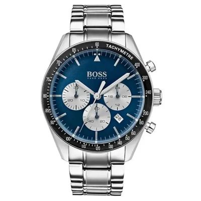 Hugo Boss Trophy 1513630 Men's Watch – 44mm Blue Dial Stainless Steel - Thumbnail 3