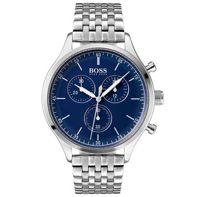 Hugo Boss Companion 1513653 Men's Watch – 44mm Blue Dial Stainless Steel - Thumbnail 2