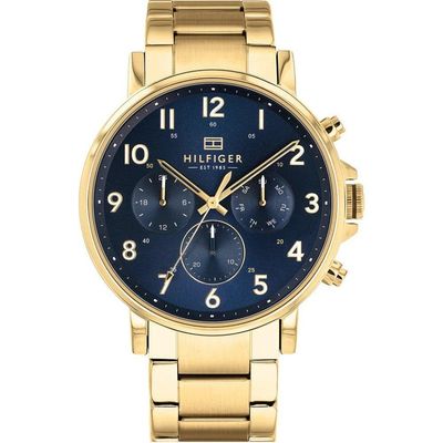 Tommy Hilfiger Daniel 1710384 Men's Multifunction Watch – 44mm Blue Dial Gold Tone Steel Bracelet - Thumbnail 2