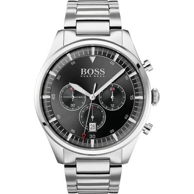 Hugo Boss Pioneer 1513712 Men's Watch – 44mm Black Dial Stainless Steel - Thumbnail 2