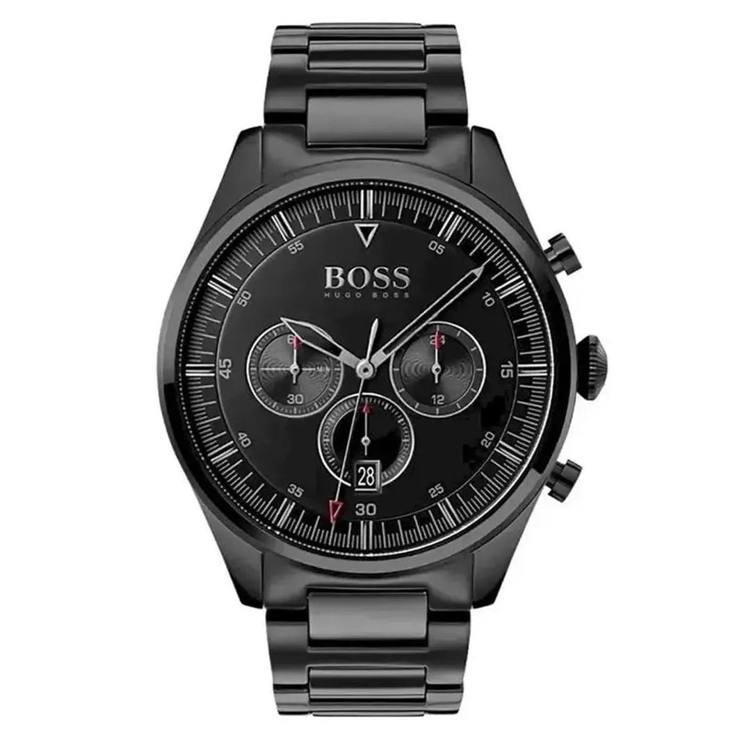 Hugo Boss Pioneer 1513714 Men's Watch – 44mm Black Dial Stainless Steel - Image 1