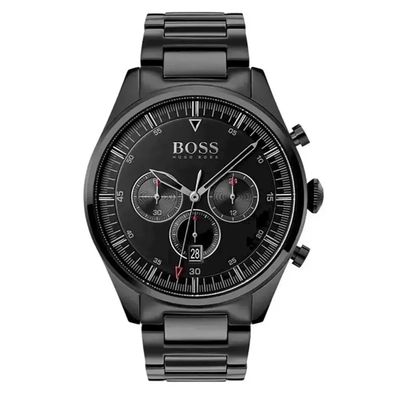 Hugo Boss Pioneer 1513714 Men's Watch – 44mm Black Dial Stainless Steel