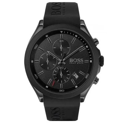 Hugo Boss Velocity 1513720 Men's Watch – 44mm Black Dial Silicone - Thumbnail 3