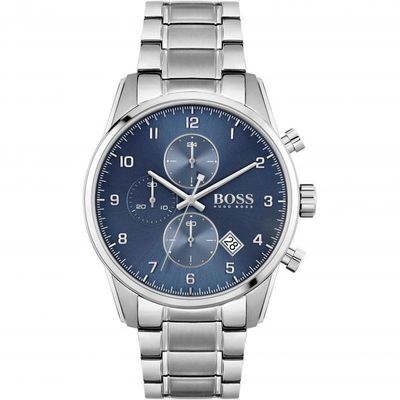 Hugo Boss Skymaster 1513784 Men's Watch – 44mm Blue Dial Stainless Steel - Thumbnail 2