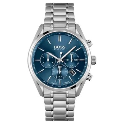 Hugo Boss Champion 1513818 Men's Watch – 44mm Blue Dial Stainless Steel - Thumbnail 3