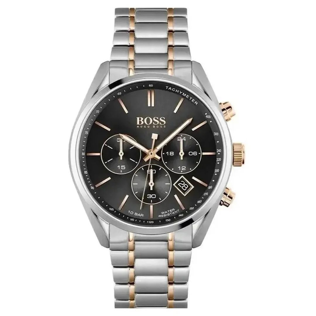 Hugo Boss Champion 1513819 Men's Watch – 44mm Black Dial Stainless Steel - Image 1