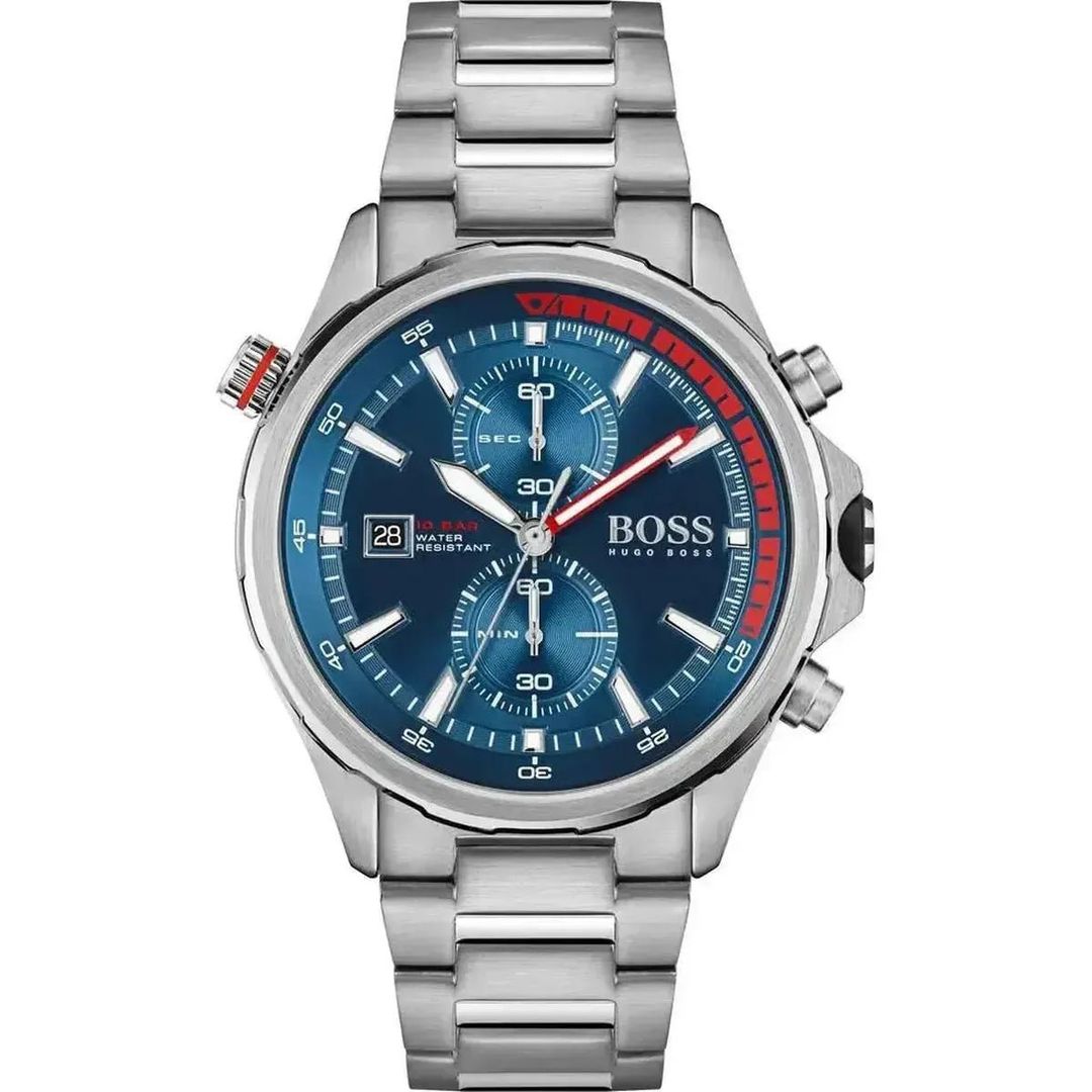 Hugo Boss Globetrotter 1513823 Men's Watch – 46mm Blue Dial Stainless Steel - Image 1