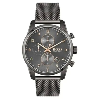 Hugo Boss Skymaster 1513837 Men's Watch – 44mm Grey Dial Stainless Steel - Thumbnail 3