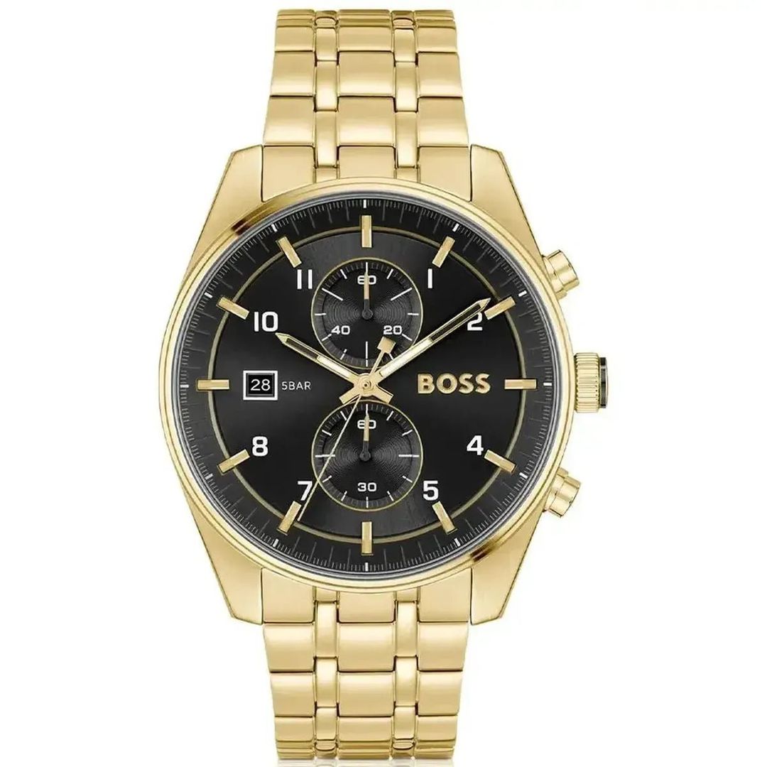 Hugo Boss Champion 1513848 Men's Watch – 44mm Black Dial Stainless Steel - Image 1