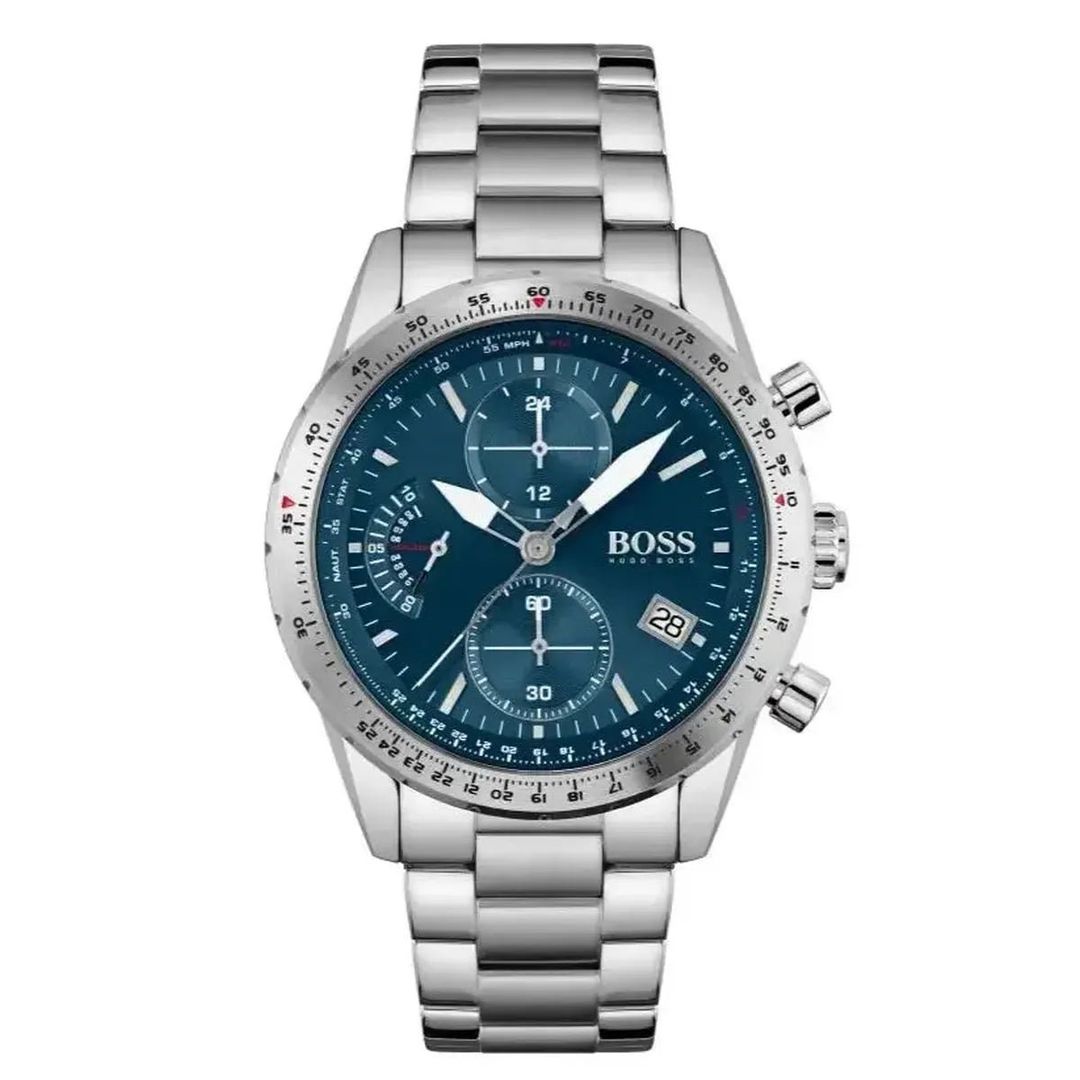 Hugo Boss Pilot Edition 1513850 Men's Watch – 44mm Blue Dial Stainless Steel - Image 1